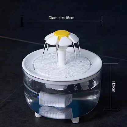 Automatic Pet Water Fountain with USB Power, Silent Operation, 1200ml Capacity, Recirculating Filtered Water Dispenser for Cats