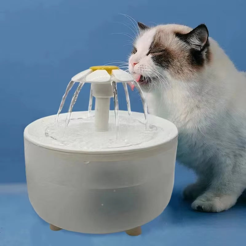 Automatic Pet Water Fountain with USB Power, Silent Operation, 1200ml Capacity, Recirculating Filtered Water Dispenser for Cats